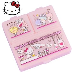 Hello Kitty My Melody Cinnamoroll Little Twin Star 3 Section Pocket Pill Box‎